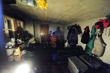 Interior of a great hunting cabin Greenland