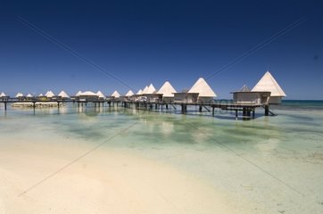 Bungalows on stilts Hotel complex New Caledonia