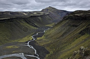 Big volcanic fracture of Eldgjá Iceland