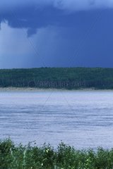 Storm on the Mackenzie river Northwest Territory Canada