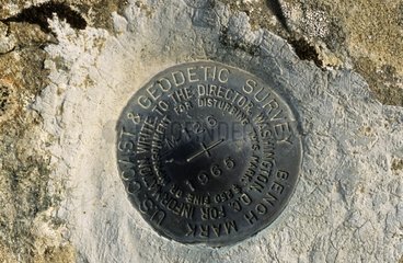 Geodesic marker Denali NP Alaska USA