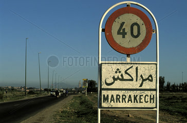 Marrakech roadsign