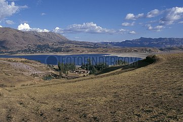 Lake on a high plateau Peru