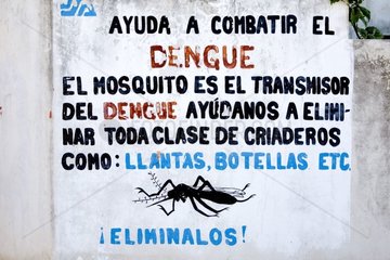 Mural information of fight against the dengue Mexico