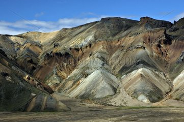 Eroded rhyolite dome Landmannalaugar Iceland