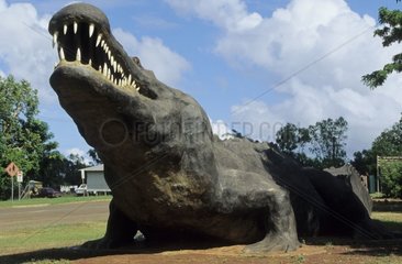 Statue eines Marine -Krokodils in Wyndham Australia