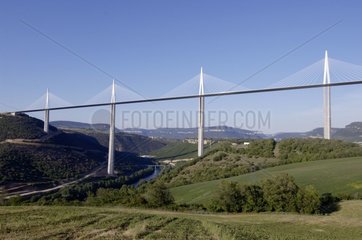 Viaduct of Millau to the top of the Tarn valley France