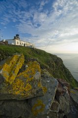 Head Lighthouse near a cliff Shetland Scotland