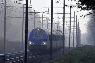 Ter -Zug zwischen Besançon und Dijon SNCF -Netzwerk Frankreich