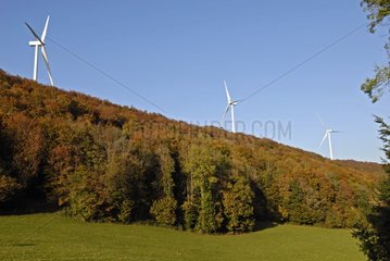 Wind turbines on the Lomont massive Doubs