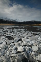 Ice in a river Iceland