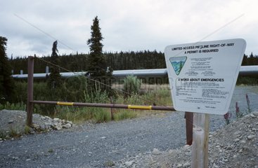 Path to the oil pipeline across Alaska