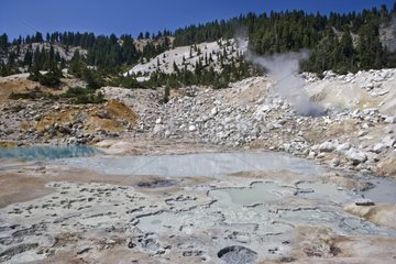 Fumaroles and hot spring Lassen Volcanic National Park USA