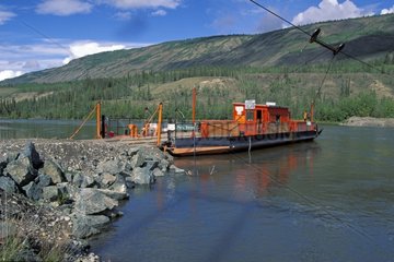 Ferry à Ross River Yukon Canada