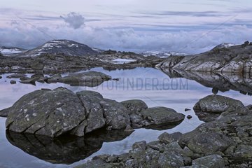 Bergsee Gebiet von Jotunheim Norwegen