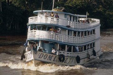Boat of transport of freight and passengers on the Amazon