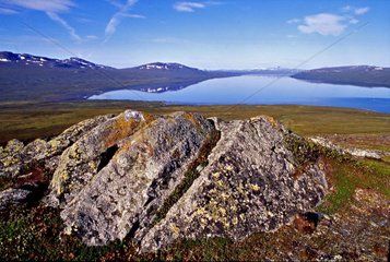 Landscape of the Padjelanta National Park in Sweden Lapland