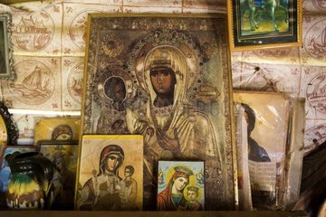 Icon inside a chapel in Bulgaria