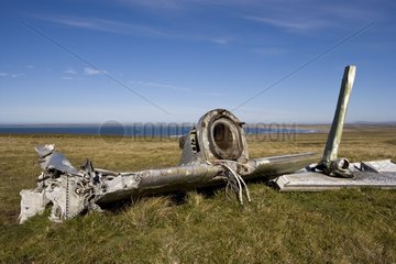 Aircraft wreck dating from the 1982 Falklands War
