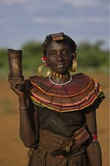Woman during Pokot Sapana Ceremony in Kenya