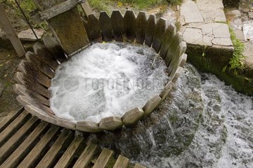 Washing machine with the water of the brook in Bulgaria
