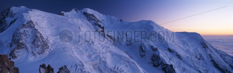 Sunset on Mont Blanc du Tacul Haute Savoie France