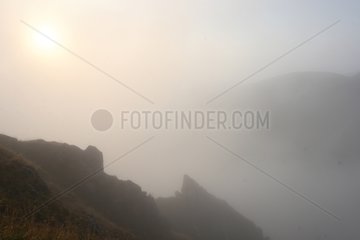 Sonnenaufgang im Massiv Honeck Vosges France