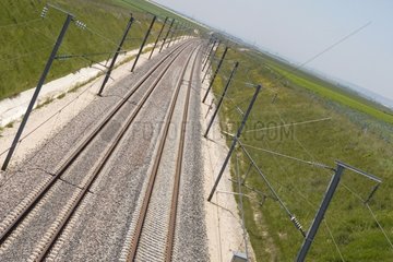 Schiene der Ost -TGV Marne Frankreich