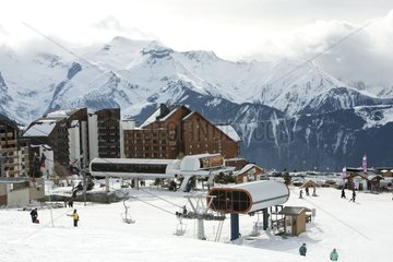 Alpes-d'Huez ski resort in Isère France