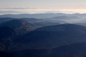 North sight from the summit of Mont Ventoux France