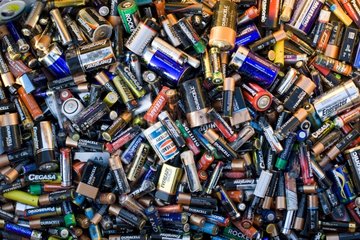 Used dry-cell batteries collected for recycling UK