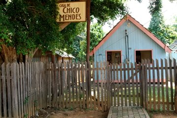 House where lived and was killed Chico Mendes Xapuri Brazil