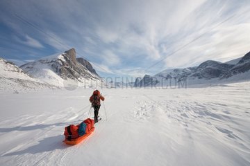 Ski expedition in Auyuittuq NP Baffin Canada