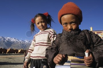 Tibetan young girls at the Ganzi monastery Kham area China