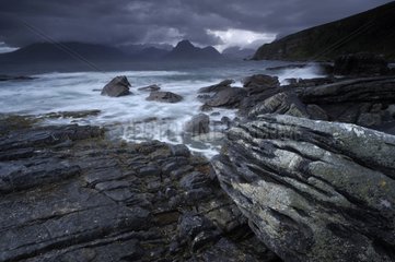Rocky coast of the Isle of Skye Elgol Scotland