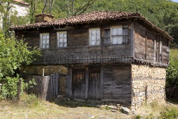 Traditional house in wood Brodilovo village Bulgaria