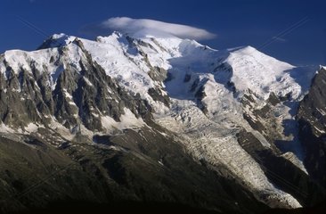Le Mont Blanc depuis le massif des aiguilles rouges France