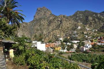 Roque Cano  Valle Hermoso  Island of La Gomera  Canary Islands.