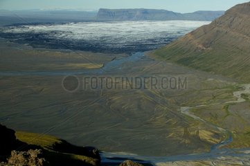 Vallée glaciaire de Skeidara vue de Skaftafell NP Islande