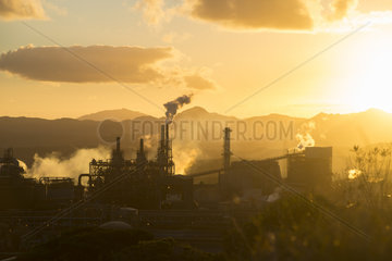 Hydrometallurgical plant for ore extraction and nickel and cobalt production. Located in the south of the Grande Terre in the commune of Yate. New Caledonia.
