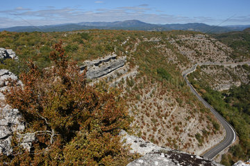 Hiking along the defiles of Ardeche  Ruoms  Ardeche  France