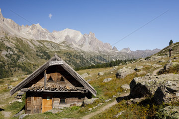 The mountain hut of Ricou  Nevache  Alps  France