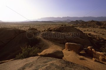 Arid landcsape near Tafraoute Morocco