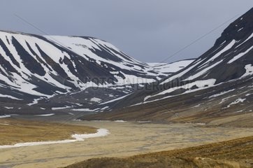 Adventalen fjord Longyearbyen Spitsbergen