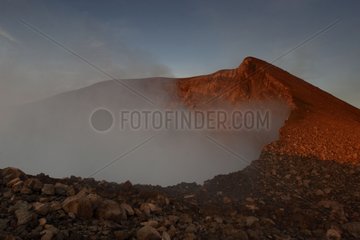 Sunrise over active volcano Telica Nicaragua