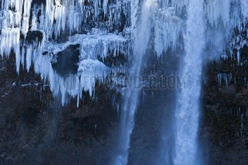 Seljalandsfoss falls in winter Iceland