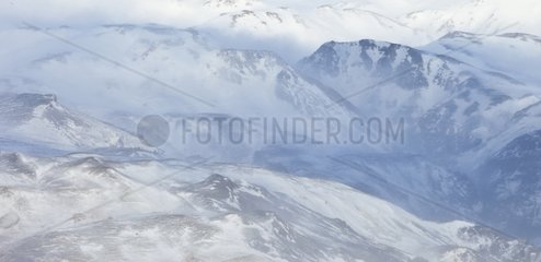 Winter landscape Southern Iceland