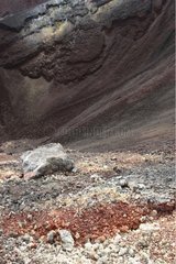 Colored rocks on Cerro Negro crater Omatepe Island Nicaragua