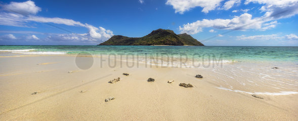Islet of white sand in front of the M'Tamboro island  Mayotte