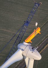 Construction of a wind turbine - Picardy France